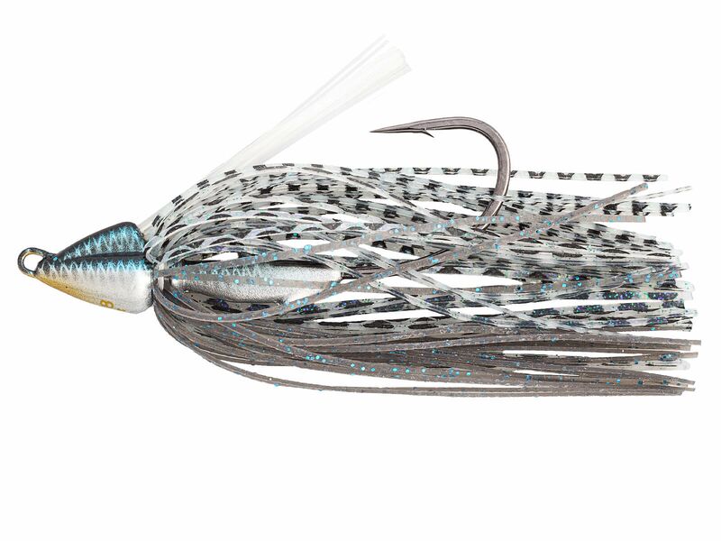 Keitech Swing Swimmer Rubber Skirted Jig Smoky Crystal shad