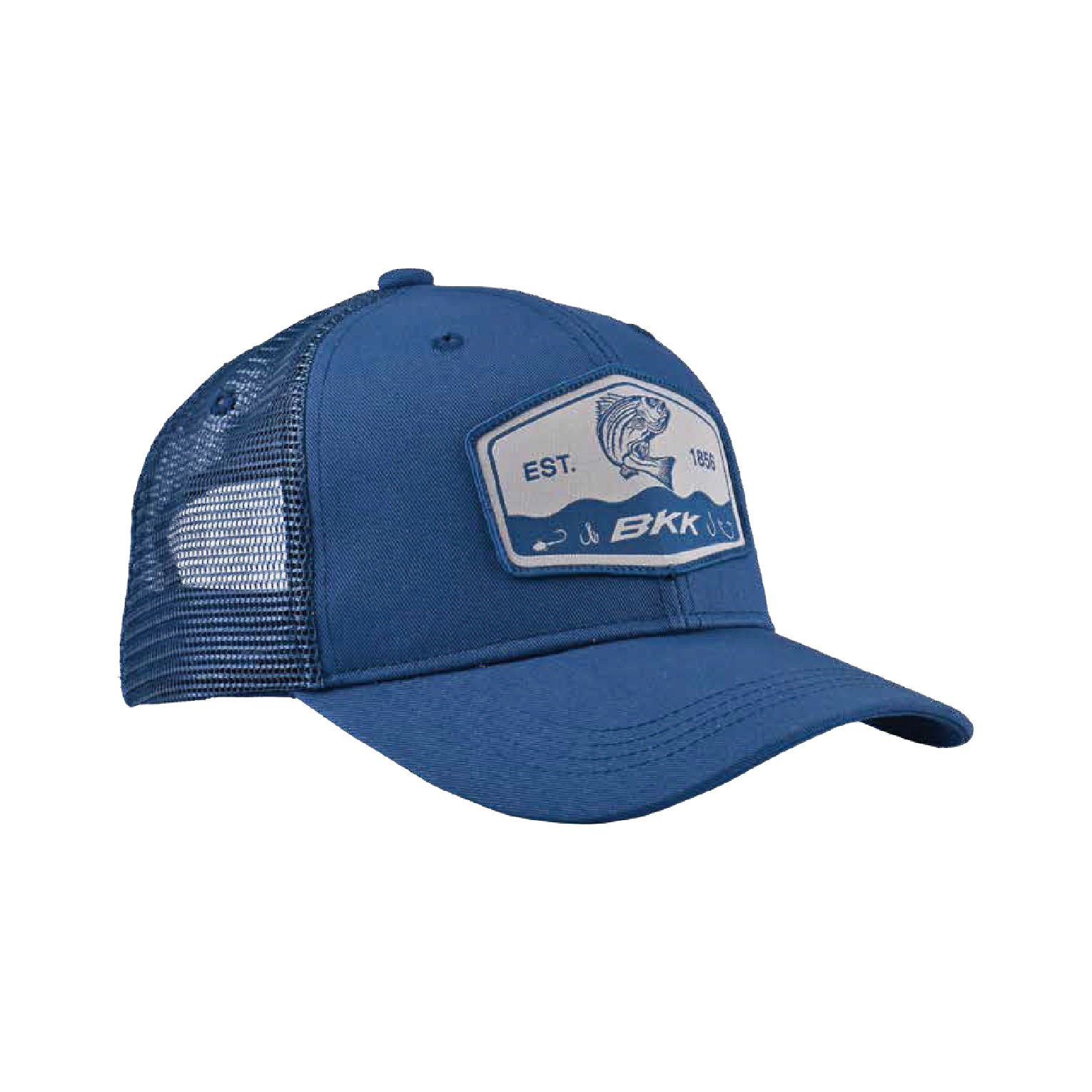 BKK Striped Bass Trucker Hat Blue