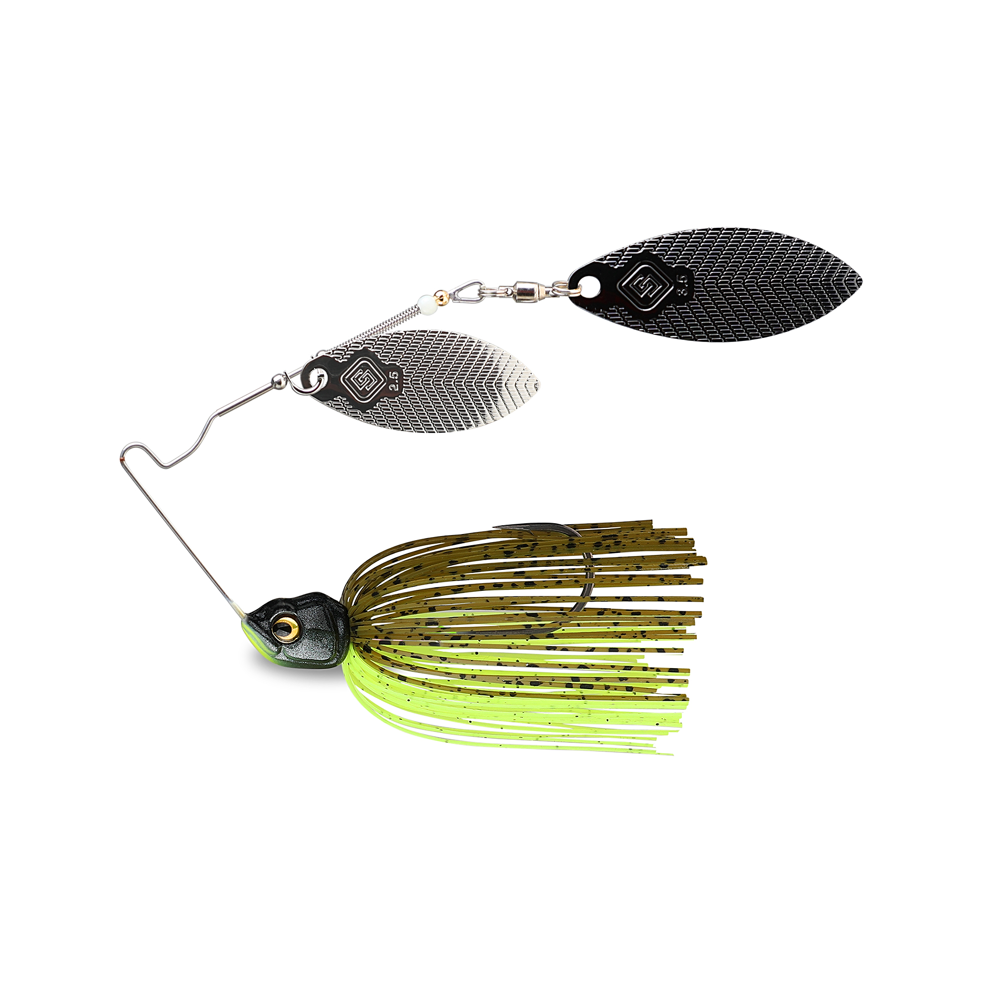 Pitch and Strike Guppi Spinnerbait Greenpumpkin Chartreuse